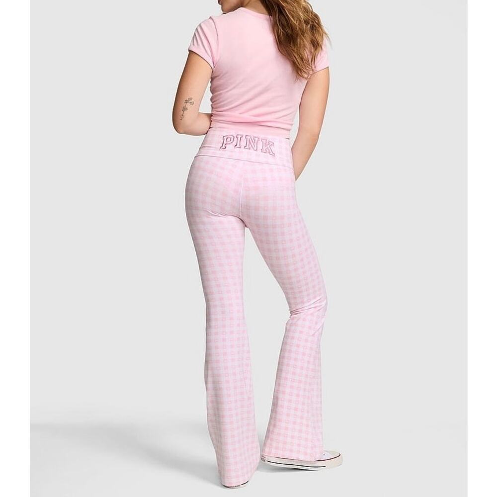 LoveShackFancy x PINK Plaid Flare Leggings Size Large NWT Victoria’s Secret